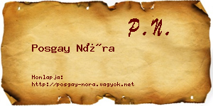 Posgay Nóra névjegykártya